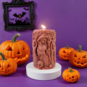 Molde <span class=keywords><strong>de</strong></span> Silicona <span class=keywords><strong>de</strong></span> Calavera <span class=keywords><strong>de</strong></span> Bruja <span class=keywords><strong>de</strong></span> Halloween, Grande, Personalizado, Reutilizable, <span class=keywords><strong>de</strong></span> Grado Alimenticio, para Pasteles, Empaquetado <span class=keywords><strong>en</strong></span> Bolsa - Product Image 5