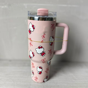 Cartone animato 40oz Stan coppette acqua invernale tazze di paglia in acciaio inox tazza con manico da viaggio auto isolato tazza di caffè - Product Image 1