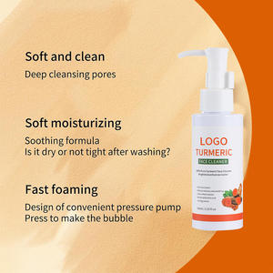 Limpiador Facial de Cúrcuma, Productos para el Cuidado de la Piel con Efecto Hidratante y Eliminación de Puntos Negros, Marca Blanca - Product Image 3