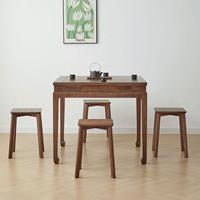 Nouvelle table à thé carrée moderne et simple en noyer noir massif, table à manger multifonctionnelle pour Mahjong, mobilier pliable pour la maison, balcon/thé