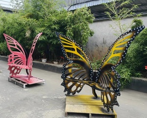 Sedia a Farfalla Moderna per Esposizione in Giardino, Statua Artistica, Arredo per Casa e Cortile, Decorazione per Vetrine di Centri Commerciali, Panchina in Metallo Artigianale, Fornitura di Fabbrica - Product Image 3