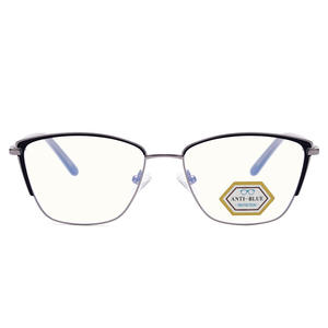 D555 แว่นตาป้องกันแสงสีฟ้าทรงแคทอายผู้หญิงกรอบโลหะเต็มรูปแบบ 5110 ป้องกันใบหน้ารูปวงรี - Product Image 4