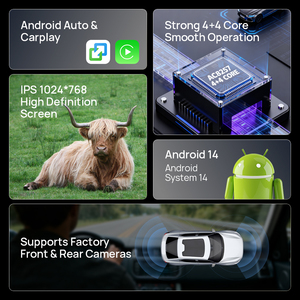 Autoradio Android 14 per <span class=keywords><strong>Ford</strong></span> <span class=keywords><strong>Edge</strong></span> 2011-2014 12.1 pollici Tesla tipo schermo verticale autoradio Carplay con schermo climatizzatore - Product Image 2