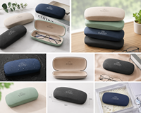 Ensemble d'emballage pour lunettes avec logo personnalisé, boîte cadeau en cuir rigide assortie, chiffon en microfibre pour les marques de chaînes optiques et centres commerciaux