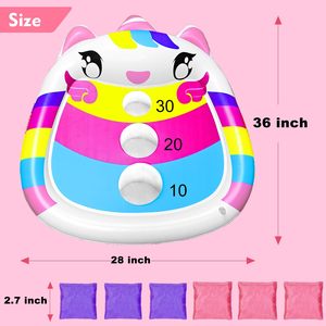 Hot Sale <b>Inflatable</b> Unicorn <b>Pool</b> Cornhole Game Set Floating Toss Board Water Toy <b>for</b> Kids 6 Plus Adults Family Summer Outdoor - Product Image 5