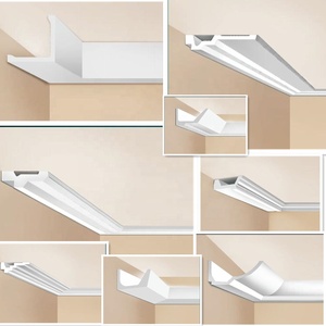 Chất Lượng Cao Polyurethane Trang Trí Nhựa PU Trần Foam Góc Vương Miện Khuôn Không Thấm Nước Trim Board Bọt Trắng Ốp Chân Tường - Product Image 6