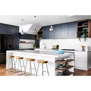 AisDecor, современная конструкция, кварцевый столешница, окрашенный серый кухонный шкаф