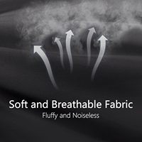 Couette ChaMXue toutes saisons respirante noire, alternative au duvet, en fibres spirales douces, matelassée, vente en gros