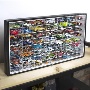 Tủ Kệ Trưng Bày Xe Hơi Mô Hình Đúc Hotwheels 1/64 Hộp Trưng Bày <span class=keywords><strong>Acrylic</strong></span> Trong Suốt Có Cửa - Product Image 6