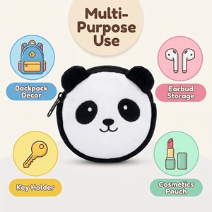 Monederos Infantiles al por Mayor, Pequeños, Suaves, con Cierre, Llavero, Bolsas para Monedas, Personalizables, para Niñas y Niños, con Diseño de Animales de Peluche - Product Image 4