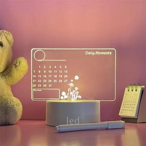 Note <span class=keywords><strong>Board</strong></span> Creatieve Led Nachtlampje Usb Prikboard Vakantie Licht Met <span class=keywords><strong>Pen</strong></span> Cadeau Voor Kinderen Vriendin Decoratie Nachtlamp - Product Image 1