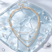 Colliers de luxe en alliage avec imitation de perles, bijoux élégants, pendentifs raffinés, pour cadeau, pour femmes, à porter au quotidien