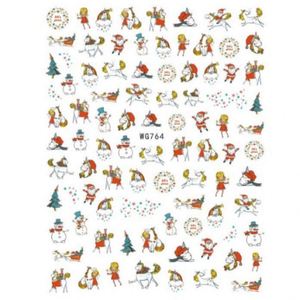 Décorations d'ongles DIY pour l'automne, l'hiver et Noël, <span class=keywords><strong>manucure</strong></span> flocon de neige, arbre, autocollants pour ongles 2D, dessin animé <span class=keywords><strong>rouge</strong></span> et vert, autocollants pour ongles en plastique - Product Image 2