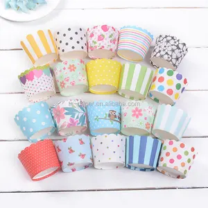 Wholesale Top Trending 6*5.5cm Stripe Baking Tools Paper Holder Cake Cardboard Mold Muffin Cupcake Birthday Party