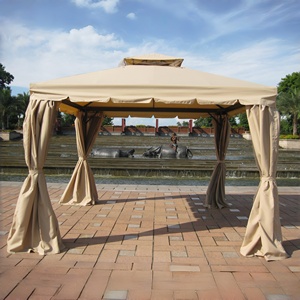 Gazebo Commerciale Moderno in Alluminio con Tende Laterali e Tetto Ventilato, Padiglione Esterno, Riparo Solare per Ristoranti, Caffè, Terrazze - OEM - Product Image 6