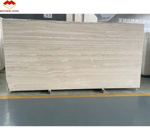 Moderno Italia <span class=keywords><strong>Roma</strong></span> travertino losas cortadas a tamaño Natural Beige travertino piedra estilo para baño fregadero piso pared revestimiento - Product Image 1