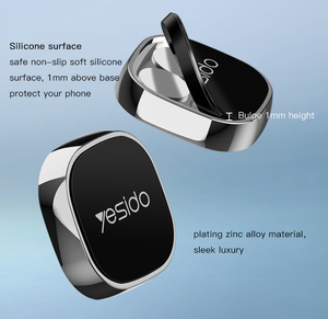 C81 Yesido Supporto Magnetico da Parete per Casa e Ufficio, 4 Pezzi, in Lega di Zinco e Silicone, Mini Supporto Magnetico per Cellulare da Auto - Product Image 5