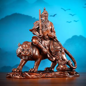 Statue en Bronze du Dieu de la Richesse monté sur un Tigre, artisanale, décoration pour la maison, le bureau, le salon, cadeau du Nouvel An chinois - Product Image 2