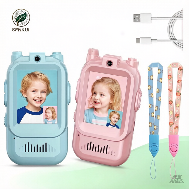 New Arrival Face to Face Video Walkie-Talkie Children Inter-action Phone 3 Hours Working 2-Way Audio & Video Feature Phone
