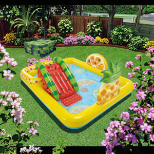 Centre de natation d'arrière-cour pour enfants tout-petits Kiddie <span class=keywords><strong>piscine</strong></span> gonflable <span class=keywords><strong>toboggan</strong></span> fruit pastèque parc aquatique - Product Image 6