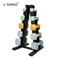 TOPKO en stock haltère carré d'exercice à domicile en fonte bleue de haute qualité + PVC 5kg