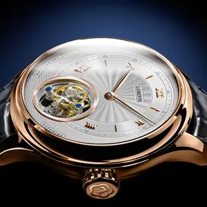 OEM Tourbillon 남자 시계 사용자 정의 브랜드 Relojes Hombre 남성 수동 기계식 손목 시계 해골 디자인