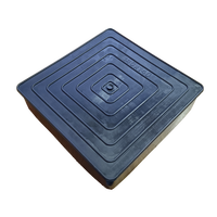 Capuchon de protection carré noir en PVC de 60 mm pour meubles, embout de tuyau, capuchon de pied industriel personnalisé en plastique trempé