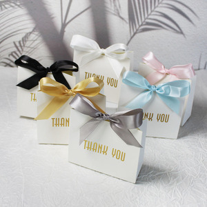 Luxury Gold Foil Logo Jewelry Cosmetics Packaging Paper Shopping Bag Custom <b>Wedding</b> Thank You Gift Bag with Ribbon Bowknot - Product Image 1