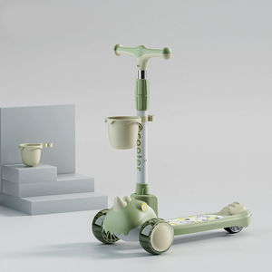 3-6岁儿童可调高度可折叠儿童滑板车3轮滑板车带闪光轮踢 - Product Image 4