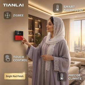 Thermostat intelligent Tuya Zigbee Tianlai M9-T avec écran tactile pour climatisation, chauffage au sol et ventilation, boîtier 86 pour la maison - Product Image 2