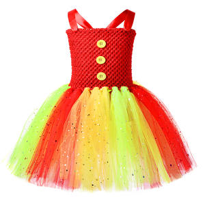 Costume de Clown de Cirque pour Fille, Fait Main, Robe Tutu, Tenue de Carnaval Amusante pour Enfants, Jeu de Rôle - Product Image 2