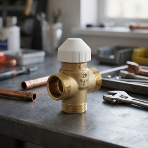 Vanne de commande solénoïde filetée à trois voies Watts OEM KVS 2.8 24/230V avec port de 3/4 po pour ventilo-convecteur - Product Image 3