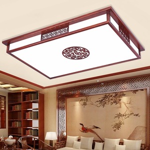 Solid Wood Antique LED Ceiling <b>Light</b> New Chinese Style Whole House Lighting Package for Living Room <b>Dining</b> Room Master Bedroom - Product Image 1