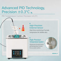 Bain-marie numérique thermostaté de laboratoire à induction humaine, en acier inoxydable 304, avec protection contre la cuisson à sec, précision PID 0.3°C, vente en gros OEM