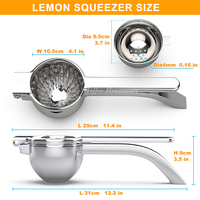 Robuuste citruspers met grote capaciteit, 3,5 inch kom, van 304 roestvrij staal, handmatig, voor bar, keuken en restaurant