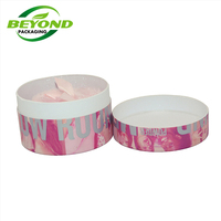 Récipient cosmétique de poudre de corps rose personnalisé de haute qualité pour l'emballage rond de boîte de tube de papier de carton de mode de bouffée avec le shaker
