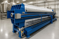 Équipement de filtration industrielle, presse à plaques et à cadres pour le traitement des boues d'eaux usées