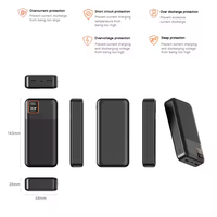 PowerBank portátil clásico de 30000mAh de Venta caliente con pantalla LED Nuevo diseño Salida USB dual y banco de energía de entrada Micro USB