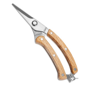 Lu Ban's Work Wooden Handle Bypass Pruning Shears Stainless Steel Blade For Vines And Garden Pruning - Product Image 3