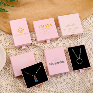 Hot Sale Custom Logo Sliding Cardboard Jewelry <b>Box</b> with Ribbon for Packaging and <b>Shipping</b> - Product Image 1