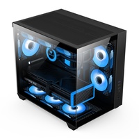 AntarcChill Custom Computer Gaming PC Case RGB Computer Cases & Towers Tempered Glass ATX Case Desktop Cabinet PC Casing