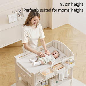 Stazione Cambio Pannolini Tutto-in-Uno, <span class=keywords><strong>Fasciatoio</strong></span> Mobile con Armadietto Portaoggetti per Neonati - Product Image 2