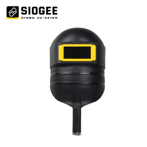 PP helm las hitam, masker pelindung tebal untuk perlengkapan solder mata alat las esensial - Product Image 1