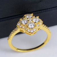 Bague en argent sterling S925 avec moissanite de 0,4 carat, design trèfle à quatre feuilles, bijoux en argent pur