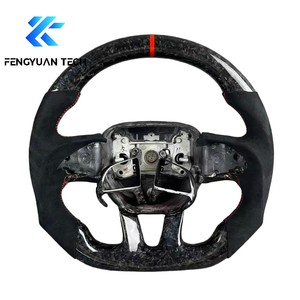 Volant de voiture en fibre de carbone forgée avec LED pour <span class=keywords><strong>Dodge</strong></span> Charger Challenger Durango Demon <span class=keywords><strong>SRT</strong></span> Journey RT <span class=keywords><strong>Viper</strong></span> Ram TRX SXT Hellcat - Product Image 2