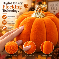 Décoration d'automne en velours floqué de qualité supérieure, centre de table pour Halloween, pour la maison, la table, l'entrée, la ferme
