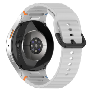 Correa de silicona con patrón ondulado de ajuste rápido para Samsung <span class=keywords><strong>Watch5</strong></span>/6/7 correa de silicona con botón pulsador para <span class=keywords><strong>Galaxy</strong></span> <span class=keywords><strong>Watch5</strong></span> <span class=keywords><strong>pro</strong></span> correa de silicona - Product Image 4