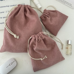 ReusableColor süet düz kişiselleştirilmiş saklama çantası tembel makyaj çantası kadın İpli kozmetik çanta - Product Image 3