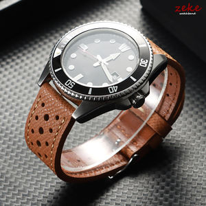 Bracelets universels en <span class=keywords><strong>cuir</strong></span> véritable vintage 18mm 19mm 20mm 22mm pour hommes et femmes, en acier inoxydable, en <span class=keywords><strong>cuir</strong></span> de vachette respirant, à libération rapide - Product Image 4