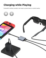 Adaptateur de charge USB-C vers lunettes RayNeo, prend en charge la charge PD 100W, compatible 4K 60 Hz avec Switch 2, fabriqué par Intel